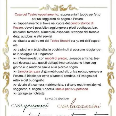 Casa Del Teatro Con Splendida Terrazza Di Fronte Al Teatro Rossini *